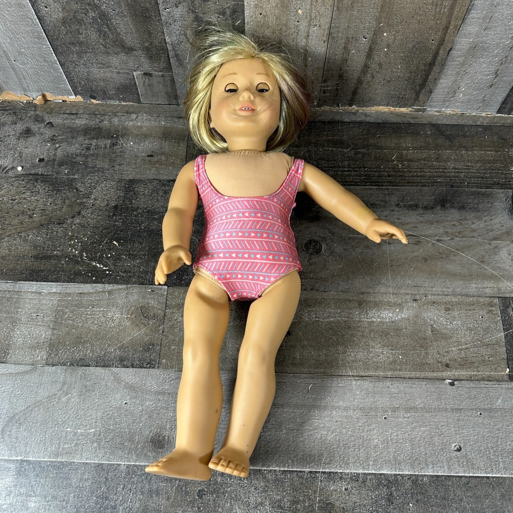 American Girl Doll Just Like You Short Blonde Hair Blue Eyes, Braces, Freckles